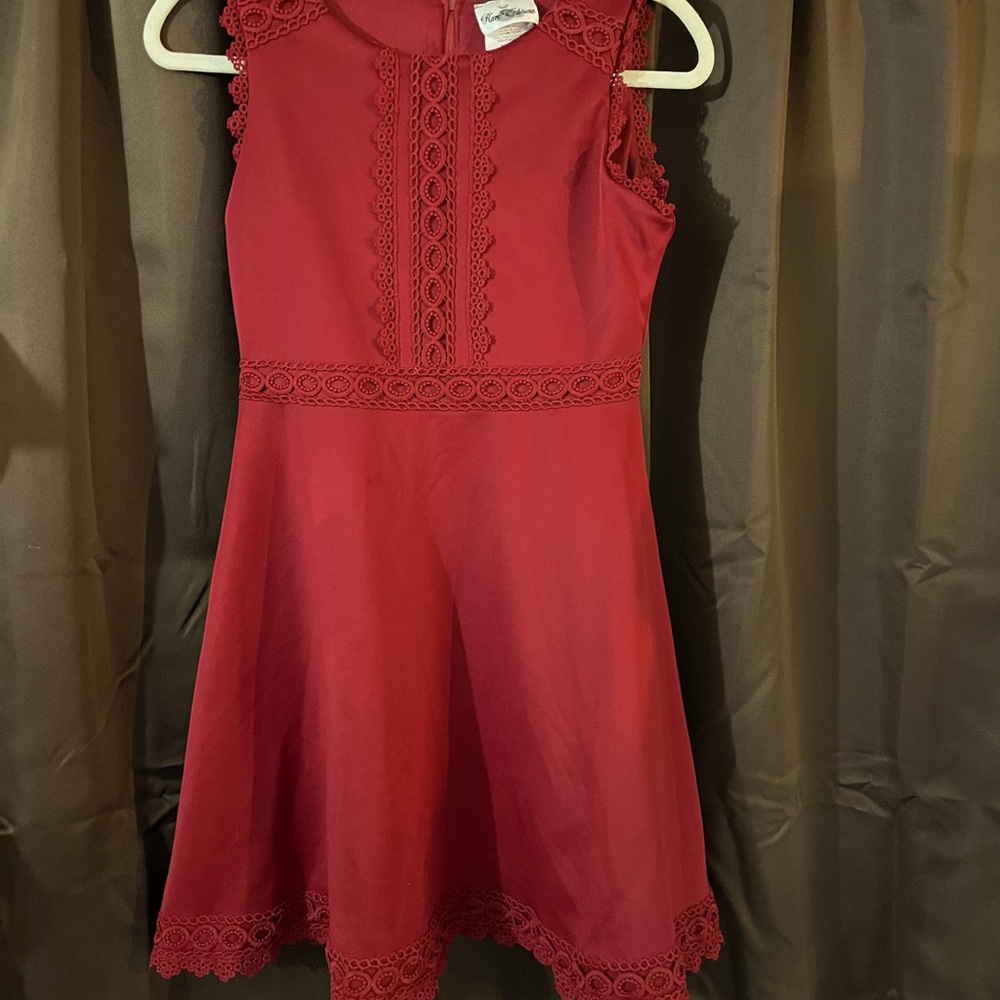 Girls Rare Editions Dressy Dress, Size 16, Maroon, Super nice, Love the lace